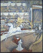 Georges Seurat circus oil painting